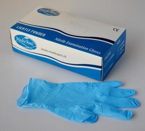 Plain Blue Color Latex Gloves