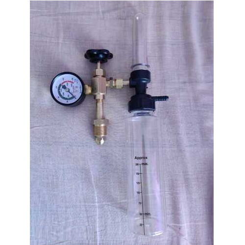 Oxygen Flow Meter With Humidifier Bottle