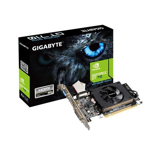 Black User Friendly Gigabyte Nvidia Geforce Gt 710 (Graphic Card)