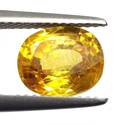 3.40 Ct 4 Ratti Natural Certified Yellow Sapphire Super Premium Quality