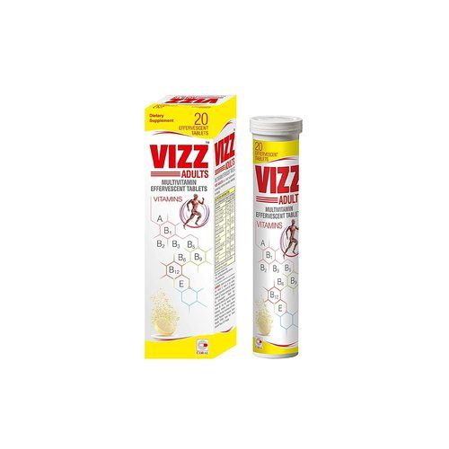 Vizz Adult Multivitamin Effervescent Tablets For Adult - Pineapple Flavour Health Supplements