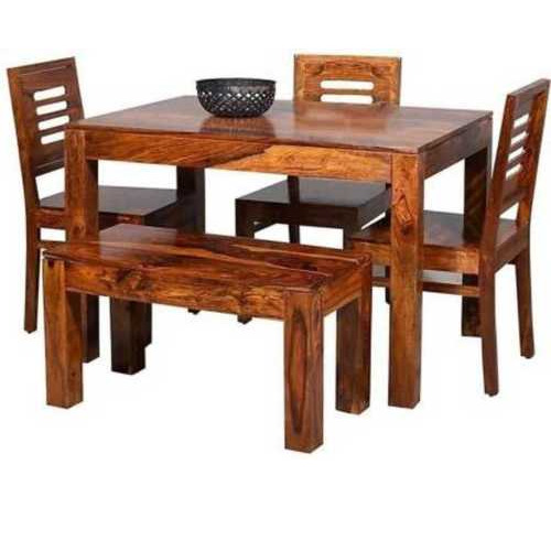 Wooden Dining Table Chair Set - Regional Style: Indian Style