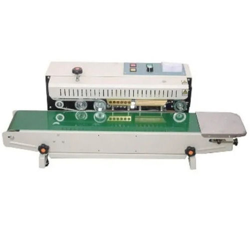 Horizontal Band Sealer Machine - Premium Grade, Semi Automatic, 220-415 Voltage | Corrosion Proof, Heat Resistant, Excellent Quality, Industrial Application, White & Green Color