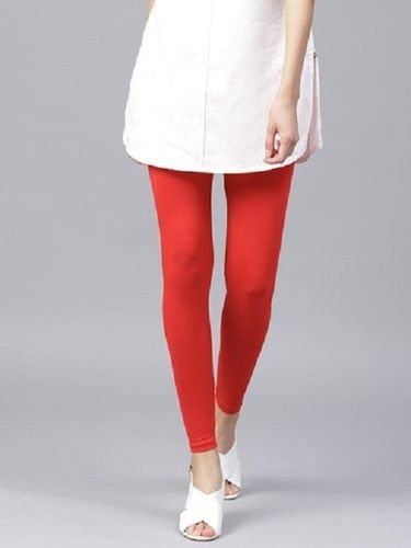 Ladies Red Cotton Legging