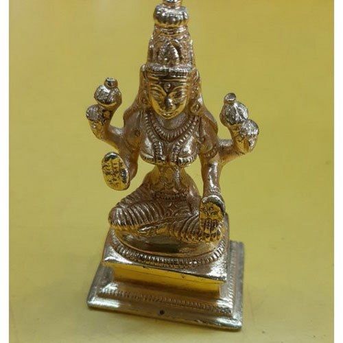 Light Weight 18 Inch Goddess Maha Laxmi Brass Gold Plated Statue