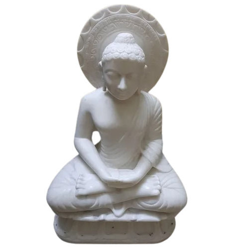 Lord Buddha Marble Statue - Color: White