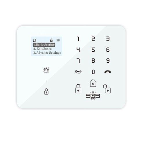 GSM Alarm System - New Plastic Design, White Color | Easy to Install for Home and Office Security