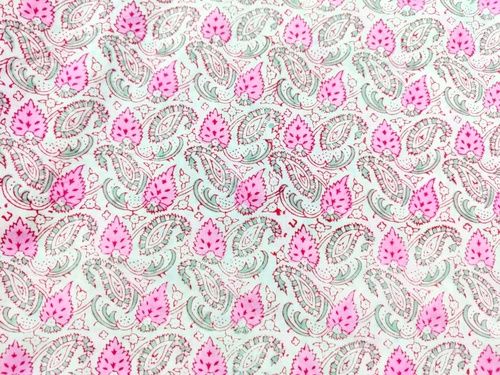 All Floral Design Hand Block Print Fabric