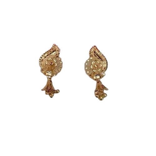 Designer Golden Women Earrings - Color: Yellow