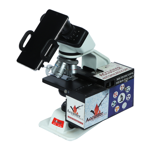 Auto Microscope - Metal, 6.00 Kilograms, White and Black | Smart Mobile Capture, Auto Focusing, Auto Scanning, Easy to Use, Portable