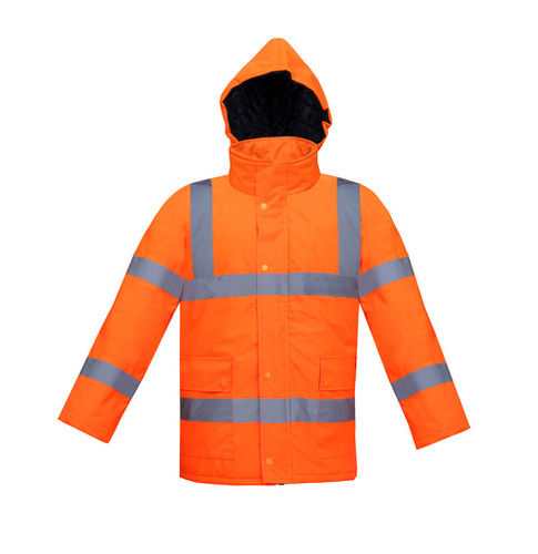 Washable High Visibility Orange Winter Jacket