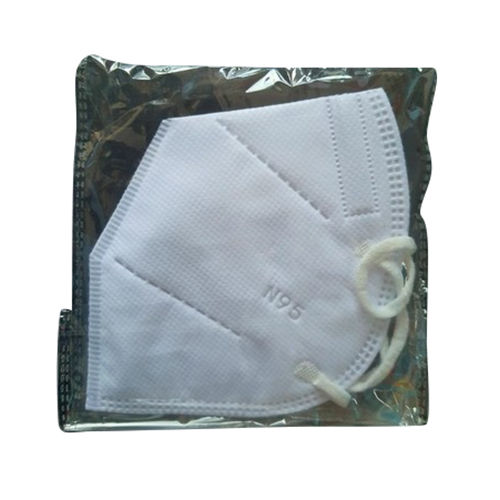 White Foldable Face Mask, Has >95% Particle Filtration