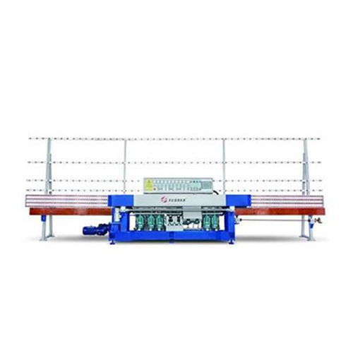 Straight Line Glass Edge Polishing Machine - Color: Blue And White