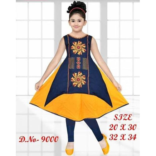 Rayon Embroidered Girls Frock