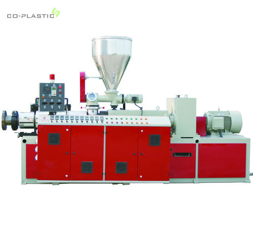 Sy-Hs Ce Iso Plastic Pvc Conical Twin Screw Extruder For Pipe Profile Sheet Extrusion