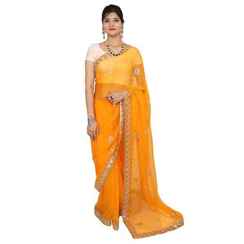 Multi Color Designer Chiffon Party Wear Border Saree