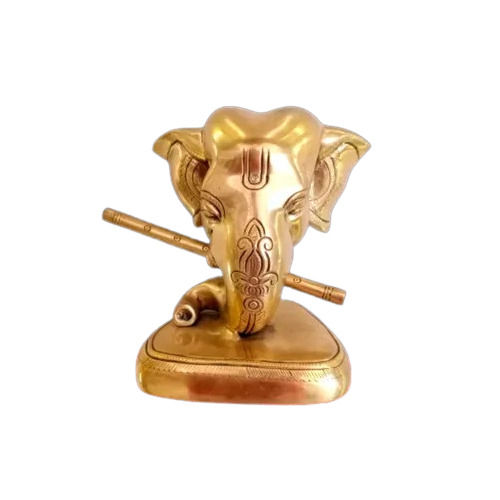 Brass Flute Ganesha Statue