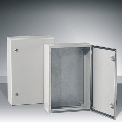 Grey Rectangular Control Panel Enclosure