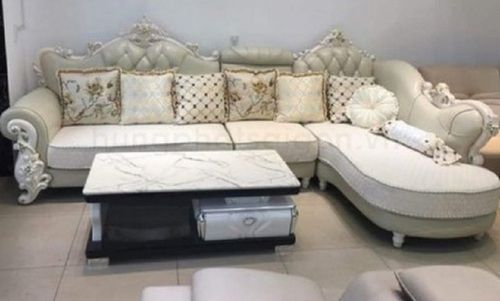 L Shape Sofa Set Luxury at Rs 85000, Wood Carving Sofa in Saharanpur