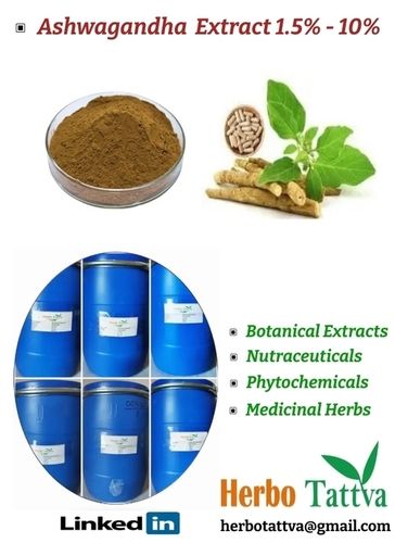 Herbal Product Ashwagandha Root Extract 2.5% Dry Powder