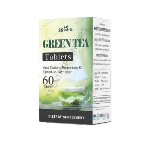 Green Tea Tablet, 60 Tablets Bottle Pack For Anti Oxident And Weight Loss