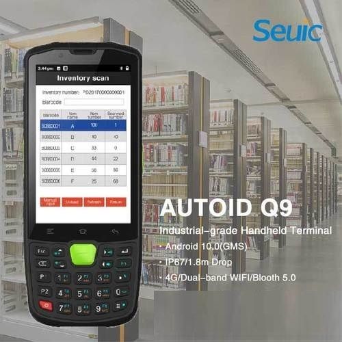 Black Android Autoid Q9 Industrial Handheld Computer Durable Capture Tools For Logistics