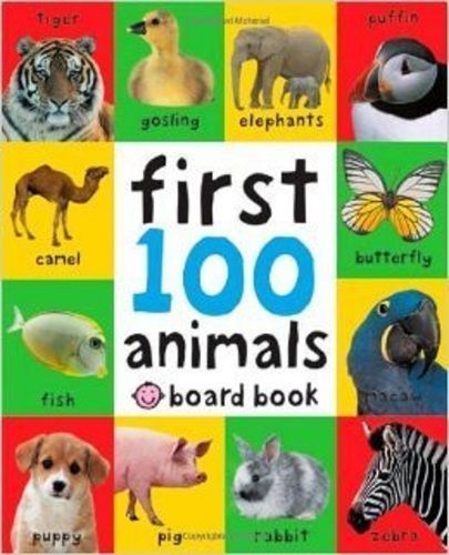First 100 Animals Multicolor Kids Board Books