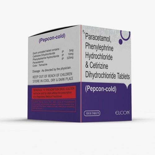 Paracetamol Phenylephrine HCL And Cetirizine Dihydrochloride Tablets