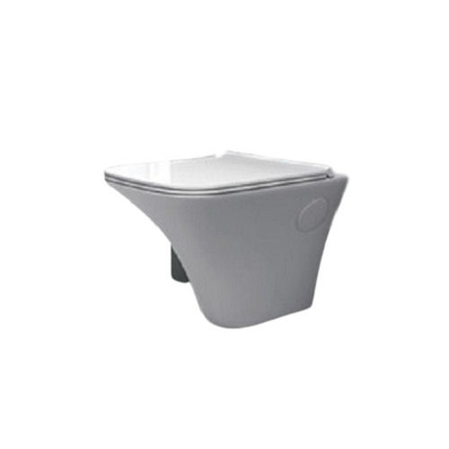 White Wall Mounted Crack And Scratch Proof Plain Ceramic Bathroom Sanitary Toilet Seats