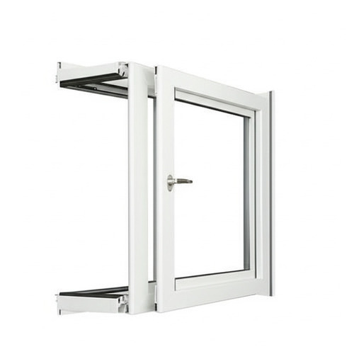 टफेंड ग्लास व्हाइट स्विंग विंडो के साथ एल्यूमीनियम 25 मिमी एल्यूमीनियम