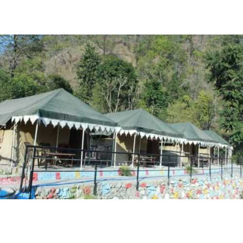 Canvas Swiss Cottage Tent - Color: Green