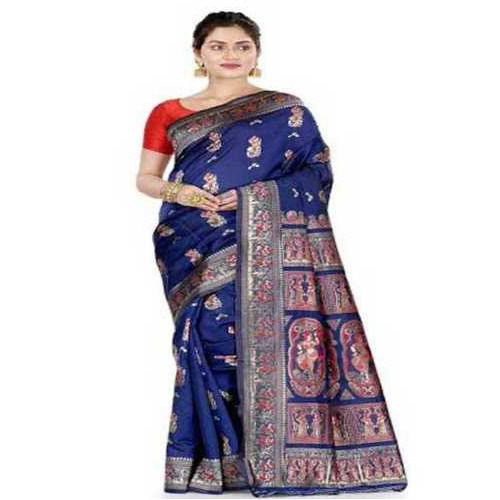 Bengali Party Wear Saree - Color: Blue