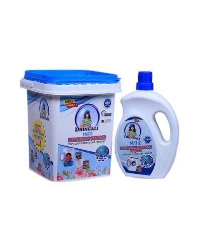 Dhingali Matic Detergent Powder 2 Kilogram And 4 Kilogram With 1 Liter Liquid Free