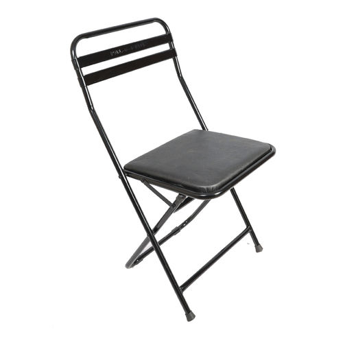 Easy to Fold Corrosion Proof Stainless Steel Black Steel Foldable Chair
