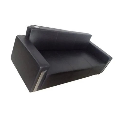 3 Seater Leather Sofa - Color: Black