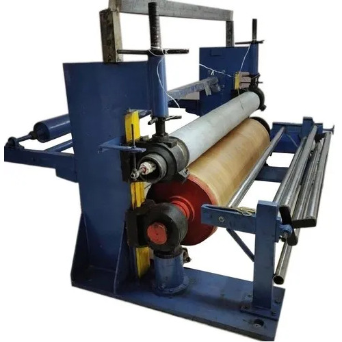 Automatic Fabric Embossing Machine - MS Build, 10 Ton/Day Capacity | 320Â°C Temperature, 4 kW Power Consumption, Automatic Operation, 1-Year Warranty, Blue Color