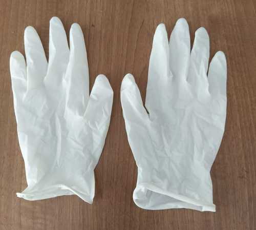 Rubber White Full Fingered Latex Examination Gloves