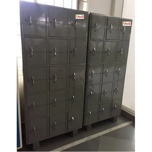 15 Locker Steel Storage Safe - Color: Gray