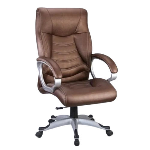 Leather Rotating Office Chair - Color: Brown