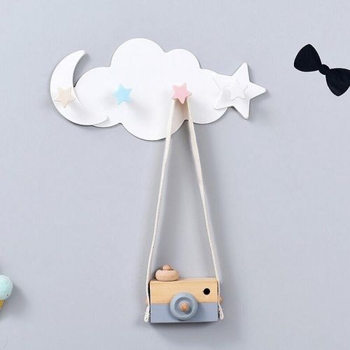 Plastic Moon Star Wall Mounted Hook Holder