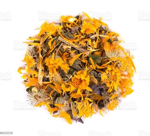 Dried Marigold Flower - Color: Yellow