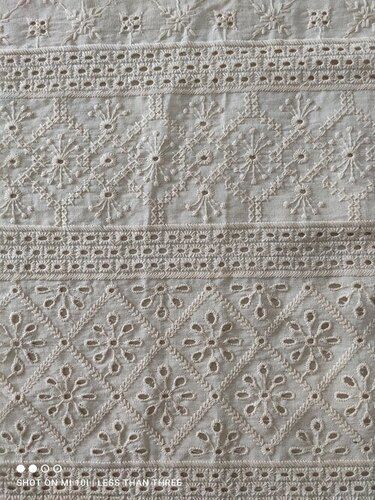 Dyeable Cotton Eyelet Fabric Length: 38 Inch (In)