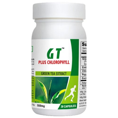 Green Tea Extract And Chlorophyll Herbal Capsules