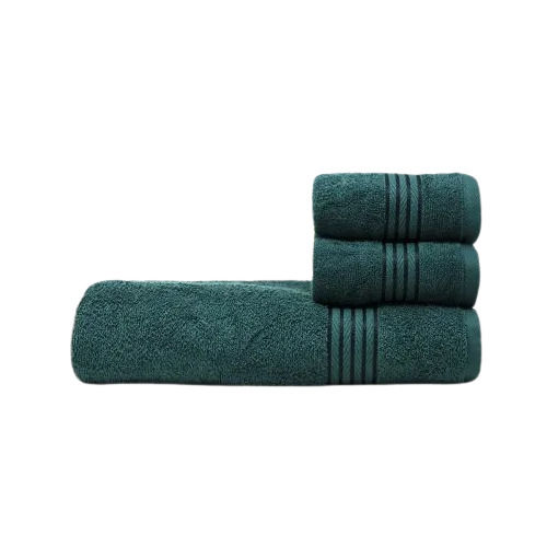 Henley Bath Towels - Color: Dark Green