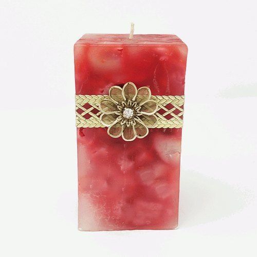 White Square Pillar Candle For Decorative