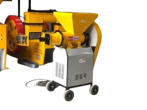 Cow Dung Log Making Machine - Mild Steel, Multi Color | Semi-Automatic, 220 V DC Power Supply, CE Certified, 1-Year Warranty