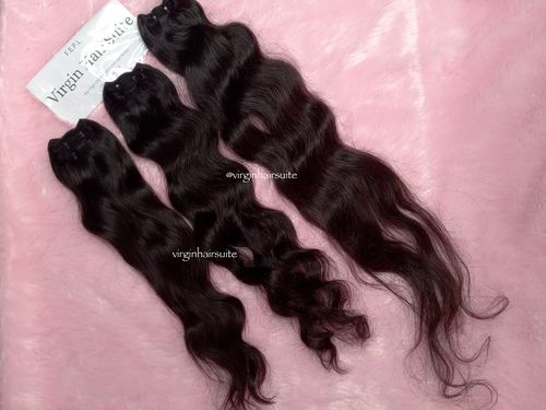 Black Remy Indian Single Drawn Hair