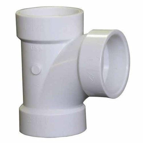 Plastic 0.5 Inch Round White Polypropylene Pipe Tee Joint