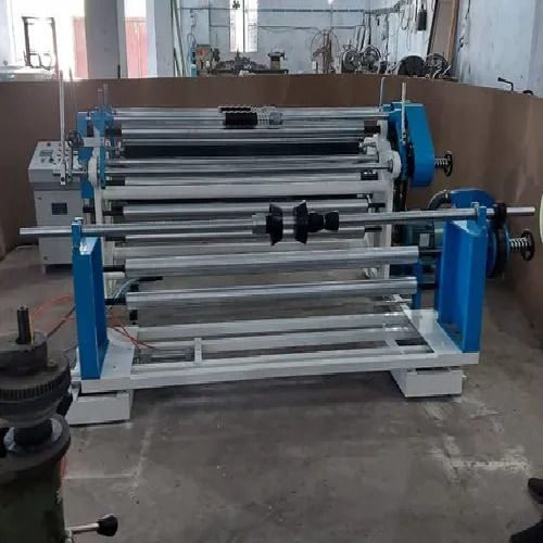 Laminated Paper Roll Slitting Machine - Color: Blue