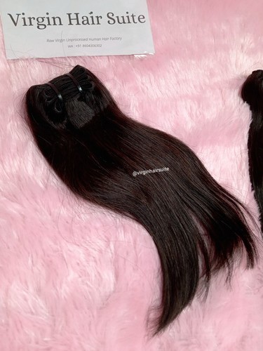 Black Temple Straight Hair Bundle